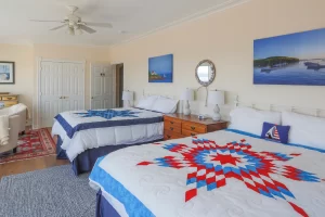 Harbor Room with Ocean View - 2 Queen beds, 1st floor, wrap-around deck - Double Occupancy pp - SOLD OUT